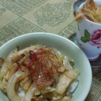 豚丼＆オニオンスープ